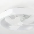 thumbnail image 5 of Parrot Uncle 19" White 3-Blade Flush Mount Ceiling Fan with Light Kits and Remote for Bedroom, 1 Piece, 5 of 12