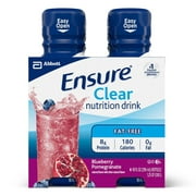 Ensure Clear Nutrition Drink, Fat Free, Blueberry Pomegranate, 10 ounces, 12 count