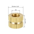 thumbnail image 2 of Unique Bargains M4 x 5mm(L) x 6.4mm(OD) Female Thread Brass Knurled Threaded Insert Embedment Nuts, 100 Pcs, 2 of 3