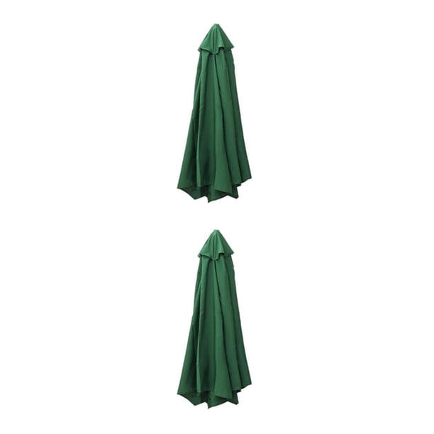 Cubierta de toldo de sombrilla de tela Wosthever 2 metros 6 Rib Verde 2Conjunto