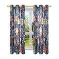 thumbnail image 7 of Yayeee Window Curtains Light Filtering 63"x42" Grommet Panel Pair Home Living Room Decor, Christmas Splendor, 7 of 7