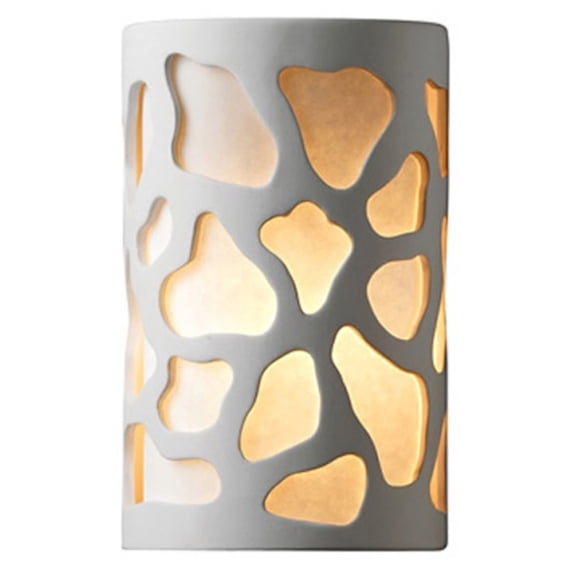 Justice Design Ambiance CER-5450W Large Cobblestones Closed Top Outdoor Wall Sconce