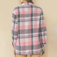 thumbnail image 6 of Women's Button Down Shirts Dressy Casual Plaid Long Sleeved Lapel Collar Blouses with Pocket Stretch Comfy Loose Fit Tunic Tops, 6 of 9