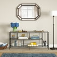 thumbnail image 3 of Evelyn&Zoe Winthrop Rectangular TV Stand with Glass Shelves for TV's up to 60", Aged Steel, 3 of 12