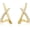 Gold-CZ X-type-1 Pair, variant on Minimalist 925 Sterling Silver Stud Earrings Set, 14K Gold Plated Hypoallergenic Tiny Bar Dot Heart Star Studs for Women & Men
