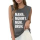 thumbnail image 1 of Camiseta sin mangas con estampado de letras para mujer: camiseta informal de verano con diseño moderno, versátil con vaqueros, fácil de cuidar, 1 of 1