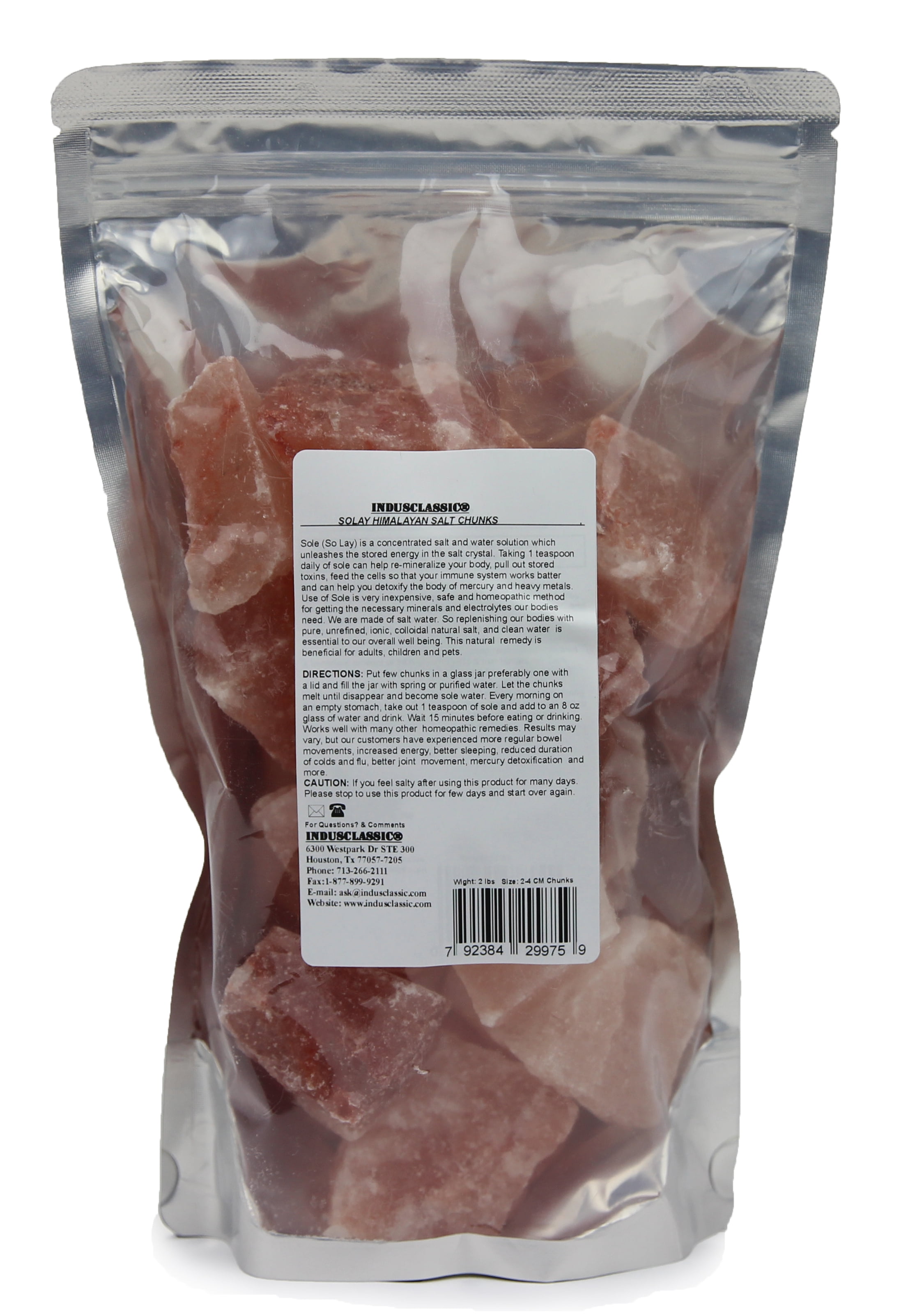 Indusclassic 2 lbs Solay Himalayan Salt Chunks Stone