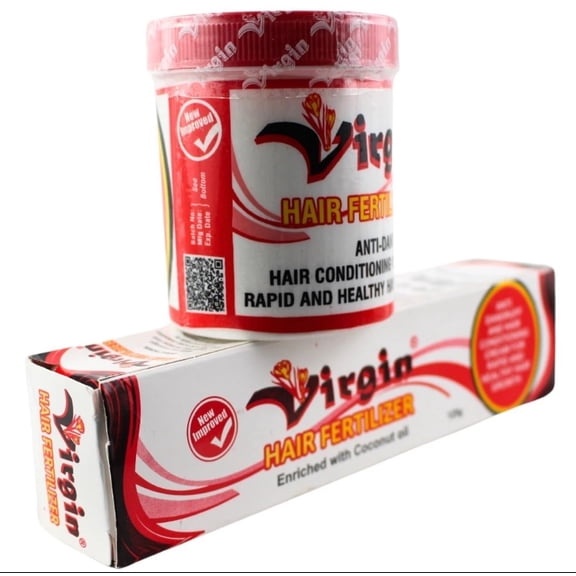 Virgin Hair Fertilizer for Accelerated Growth, Enhanced and Effective Hair Growth Formula, Anti-Dandruff Cream (BOTH)