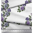 thumbnail image 3 of Soimoi Polyester Crepe Fabric Leaves & Floral Block Decor Fabric Printed Yard 42 Inch Wide, 3 of 3