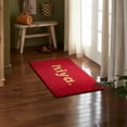 thumbnail image 3 of TOWN & COUNTRY TERRA Hiya Painted Welcome Outdoor Door Mat, Natural Coir, Heavyweight, Non-Slip Entryway Mat, Red, 18"x30", 3 of 5