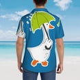 thumbnail image 6 of Bixox Men's Hawaiian Shirts Men's Goose Holding an Umbrella Print Short-Sleeve Shirt-Small, 6 of 8
