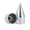 thumbnail image 6 of 33mm x 4 1/4" Chromed Spike Lug Nuts Covers Thread-On,ABS Chrome Plastic Caps Pointed Screw On Lug Nut Cover for Semi Trucks, Pack of 40 PCS, 6 of 7