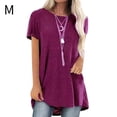 thumbnail image 2 of Sonducket Camisa de mujer con cuello y manga corta en color liso Prendas para la parte del cuerpo Vino rojo M, 2 of 4