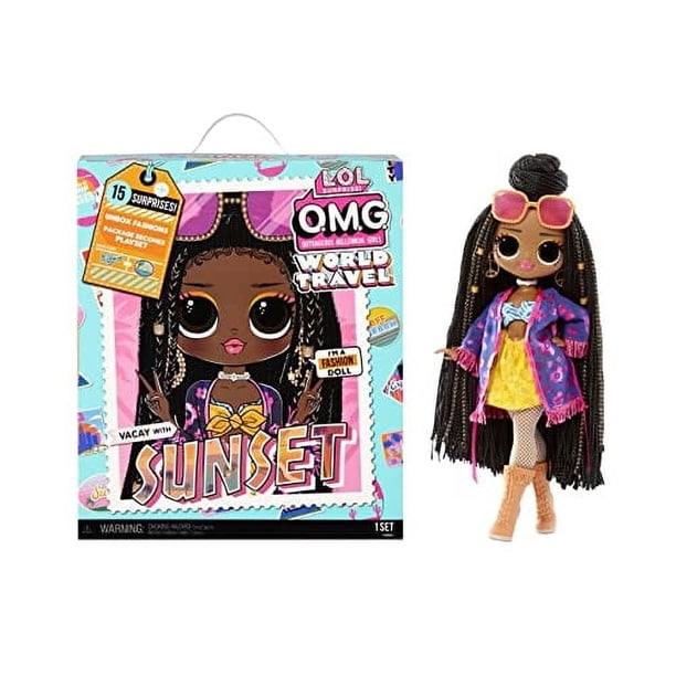 Muñeca de moda L.O.L. ¡Sorpresa! OMG World Travel Sunset con 15