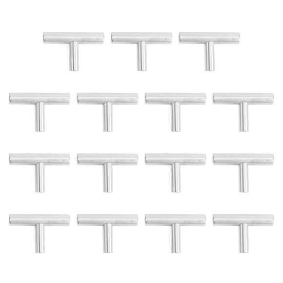 CIMAXIC 15pcs Knobs Handle Stainless Steel Drawer Knobs Glass Door Handle Knob for Cabinet Furniture Kitchen Home Decorating (Silver),1.97"X1.18"X0.39"