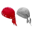 thumbnail image 1 of Gorro pirata para ciclismo, bandana, algodón transpirable y absorbente. rojo gris claro, 1 of 5