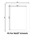 thumbnail image 2 of Textured White Picture Frame Mat for 20x24 Frames - Fits 16x22 Photos - 25 Mats, 2 of 7