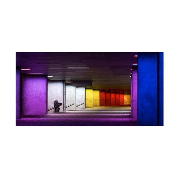 Canvas Wall Art - piXXelpark 'Rainbow' Wall Art for Living Room, Bedroom, or Office Décor by Trademark Fine Art - 19 x 10 Inches