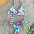 Bathing Suit For Women Flower Print Split Sexy TwoPiece Set Bikini