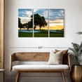 thumbnail image 3 of Elephant Stock Golf Course Sunset Sky Wall Art - Horizontal Multi Panel Canvas - Living Room Wall Decor - Sports Multi Panel - Yellow And Green Decor - 45" x 28", 3 of 8