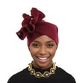 thumbnail image 2 of Women's Fashionable Air Layer Side Panel Flower Hat with Long Scarf and Rhinestone Buckle for Elegant Daily Wear, 2 of 4