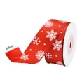thumbnail image 5 of 1 Roll Christmas Theme Wrapping Ribbon Snowflake Pattern Polyester Wedding Gift Christmas Ribbon Party Decor, 5 of 8