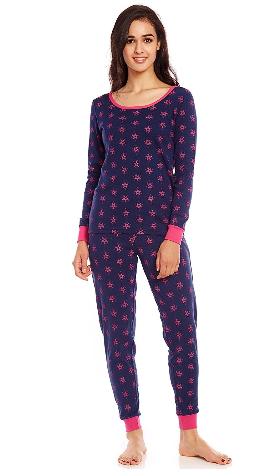 Catan Leveret Women's "Fitted" Printed Pajama Set 100 Cotton ( Size X SmallX Large