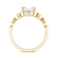 thumbnail image 2 of Rosec Jewels Moissanite Asscher Cut Engagement Ring 3 Carat - Celtic Knot Ring - 8 mm - D-VS1 Grade Certified - with Jewelry Box, 18K Yellow Gold, US 12.00, 2 of 8