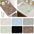 thumbnail image 1 of HEVIRGO 1PC Dish Drying Mat Heat-Resistant Non-slip Countertop Drain Mat Water-Absorbent Table Drain Mat for Office Suitable for Kinds of Cups Home Bar Decor, 1 of 9