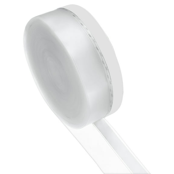 Uxcell Weather Stripping Door Seal Strip, 1.77 Inch(45mm) Silicone 49 FT Door Draft Stopper, Sealing Sticker Tape [Transparent]