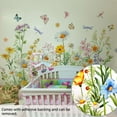 thumbnail image 6 of Flower Wall Decals Watercolor Wildflower Grass Butterflies Wall Stickers Peel and Stick Wall Art Spring Summer Decor for Girls Bedroom Living Room Home Office Wall Decor, 6 of 8