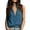 Blue, variant on Sleeveless Shirts For Women Casual Cotton Solid-Color Sleeveless V-Neck Pullover Linen Summer Vacation Outfits