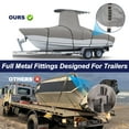 thumbnail image 5 of 600D Marine Grade Fade and Tear Resistant Trailerable T-Top Boat Cover, Heavy-Duty Waterproof and UV-Proof TTOP Boat Storage Cover, Grey (24'-26' Long (Beam Width up to 112")), 5 of 6