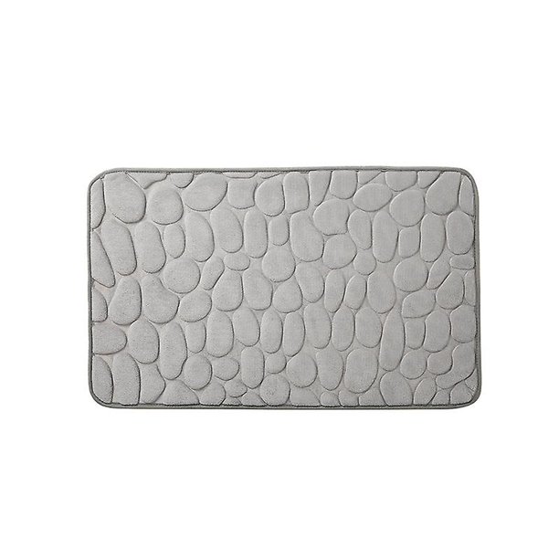 Alfombrilla de baño con relieve de adoquines, alfombras antideslizantes para lavabo, bañera, alfombrilla lateral para suelo, almohadilla de espuma viscoelástica