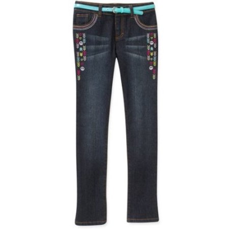 Faded Glory Fg Girls Fashion Embroidery Denim Pants