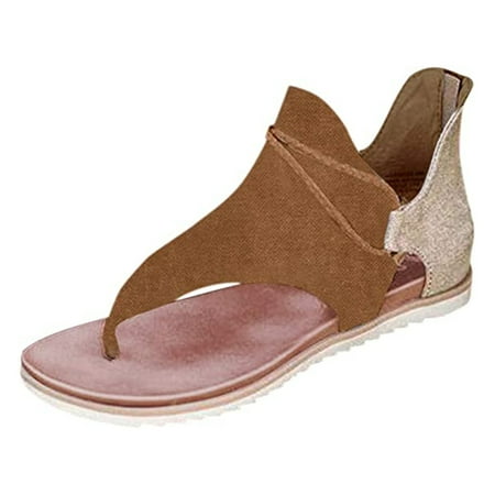 

Women s Summer Casual Sandals Thong Flat Sandals for Birthday Party Adult Ceremony 40 Rice Brown