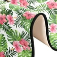 thumbnail image 6 of Dreamtimes Exotic Pink Hibiscus Hallway Runner Rug 2'x6' Kitchen Rug with Rubber Backing Tropical Palm Leaves Non Slip Entryway Rug Runner Washable Soft Area Rug for Hallway Bedroom Kitchen Decor, 6 of 6