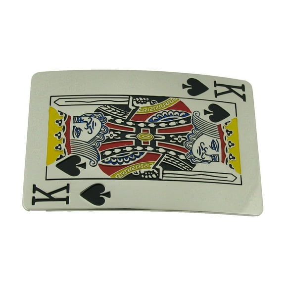 King Of Spade Poker Card Belt Buckle Las Vegas Usa Casino Silver Metal Gothic