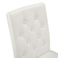 thumbnail image 5 of NYEESS Set of 4 White PU Dining Chairs with Buckle Backrest and Gold Metal Legs, 5 of 10