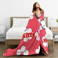 thumbnail image 4 of Hello Kitty Throw Blanket, Cozy Flannel Blankets For Boys Girls, Super Soft Warm Blanket For Couch Sofa Bed, 4 of 9