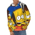 thumbnail image 2 of Simpsons Men's Hoodie With Color Drawstrings Sweatshirt Hooded Pullover Print Winter Coat Jacket Xx-Large, 2 of 9