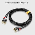 thumbnail image 4 of WREESH Hi-Fi Copper Stereo 2×RCA to 2×RCA Male Audio Signal Cable Amplifier Video Cord, 4 of 9