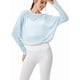 thumbnail image 3 of Blusa de Entrenamiento Holgada de Larga con Transparente para Mujer, Cuello Redondo y Mangas Largas Azul L, 3 of 8