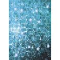 thumbnail image 2 of YUSDECOR 5x7ft Blue and White Square Lattice Backgrounds Photography White Lights Glitter Backdrops, 2 of 3