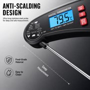 YTAKY Meat Thermometer, Instant Read Digital Meat Thermometer Waterproof -58 to 572°F with Backlight, Black