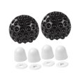 thumbnail image 3 of Cubiertas modernas para pernos de asiento de inodoro, 2 tapas de cerámica, hermosas, prácticas, resistentes y fáciles de instalar. Conjunto blanco y negro, 3 of 9