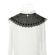 thumbnail image 3 of INSPIRE CHIC Cuello Falso Desmontable, Mini Capa de Bordado Semi-Translúcido para Blusa Negro-1, 3 of 5