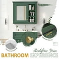 thumbnail image 5 of 30'' Bathroom Sink Vanity with Matching Mirror Medicine Cabinet Combo, Modern Undermount Bathroom Sink Cabinet, Freestanding Vanity Set with Mirror Cabinet, Green, 5 of 8