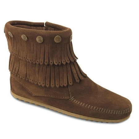 - Minnetonka Suede Double-Fringe Bootie 438-677