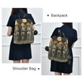 thumbnail image 4 of FORMRS Women's Travel Backpack Purse Anti-Theft Hidden Pockets Casual Shoulder Bag, Beige Halloween Skeleton, 4 of 7